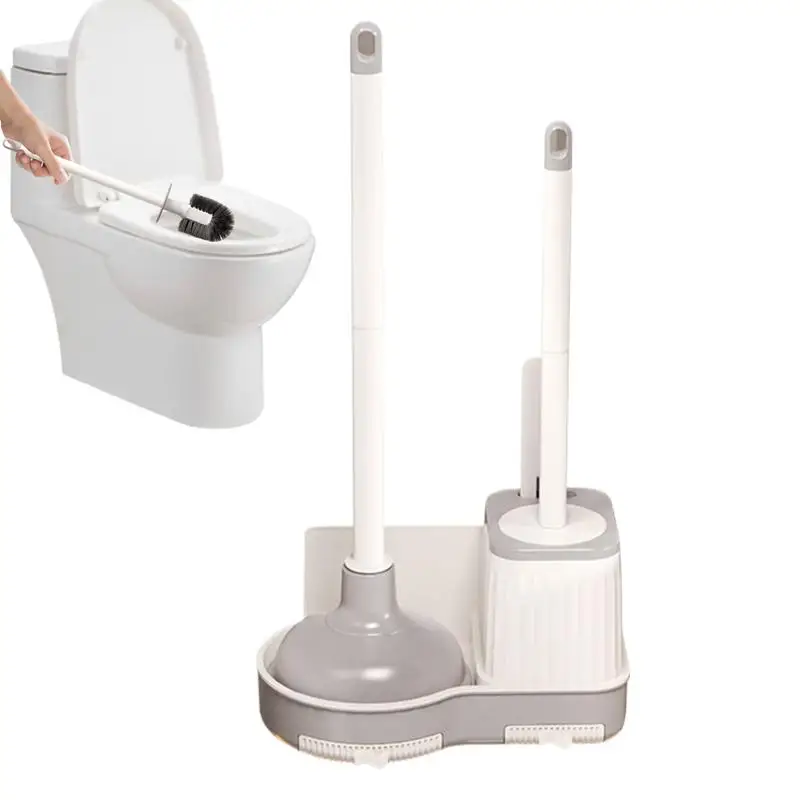 Bathroom Plunger And Brush Set With Holder Toilet Bowl Cleaner Combo With Holder Toilet Brush Plunger Combo Toilet Scrubber And