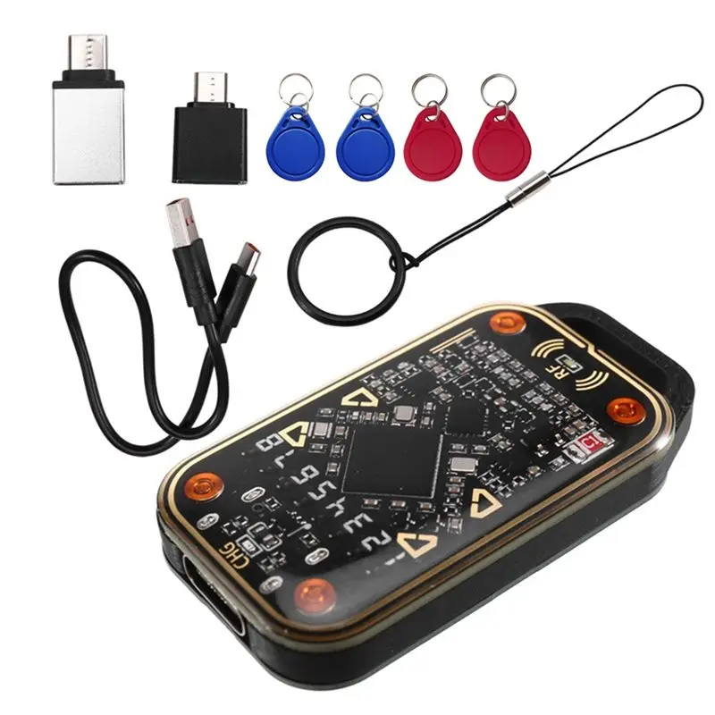 Chameleon Ultra V3.0 125Khz 13.56Mhz RFID Smart Card Emulator Reader+ 4XUID Keychain ID IC Tag Copyer Copier