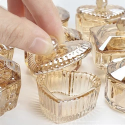 1pcCrystal Glass Acrylic Powder Liquid Nail Pen Washing Cup Nail Powder Holder Container Dish Cup Holder Equipment Nail Art Tool