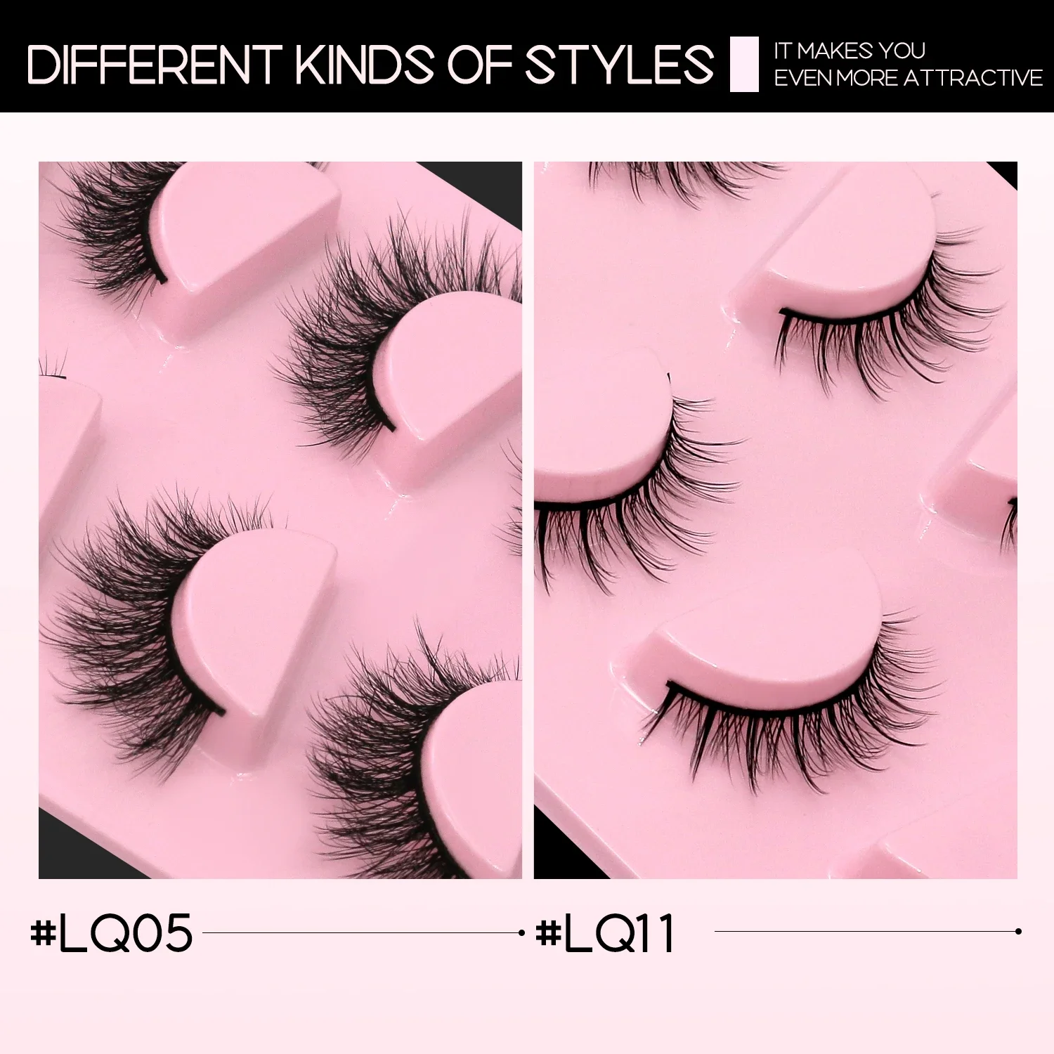 Veltrinay رموش اصطناعية ثلاثية الأبعاد رموش مانغا رقيق حجم تقاطعات تصميم ريشة ضوء رمش ملحقات الرموش الصناعية ماكياج