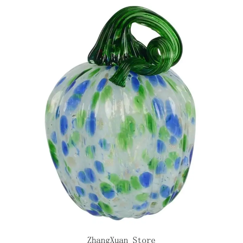Glass Pumpkin Pendant Hand Blown Glass Harvest Accent for Fall Hanging Home 3XUF