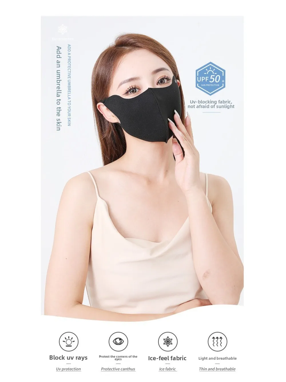 Women Men Ice Silk Sunscreen Mask Summer UV Protection Cycling Face Cover Breathable Washable Outdoor Sport Scarf Bandana image 6