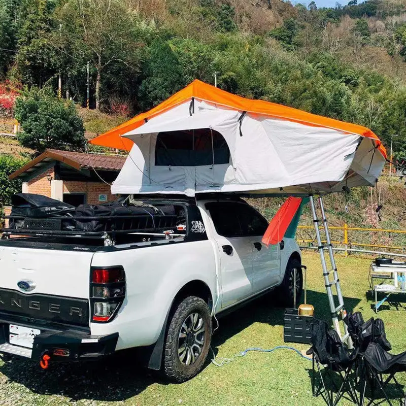 

AA AutoCustom Factory Открытый Кемпинг Автомобильная палатка на крыше Четырехсезонная 2-3 человека Складная автомобильная мягкая палатка на крыше с лестницей
