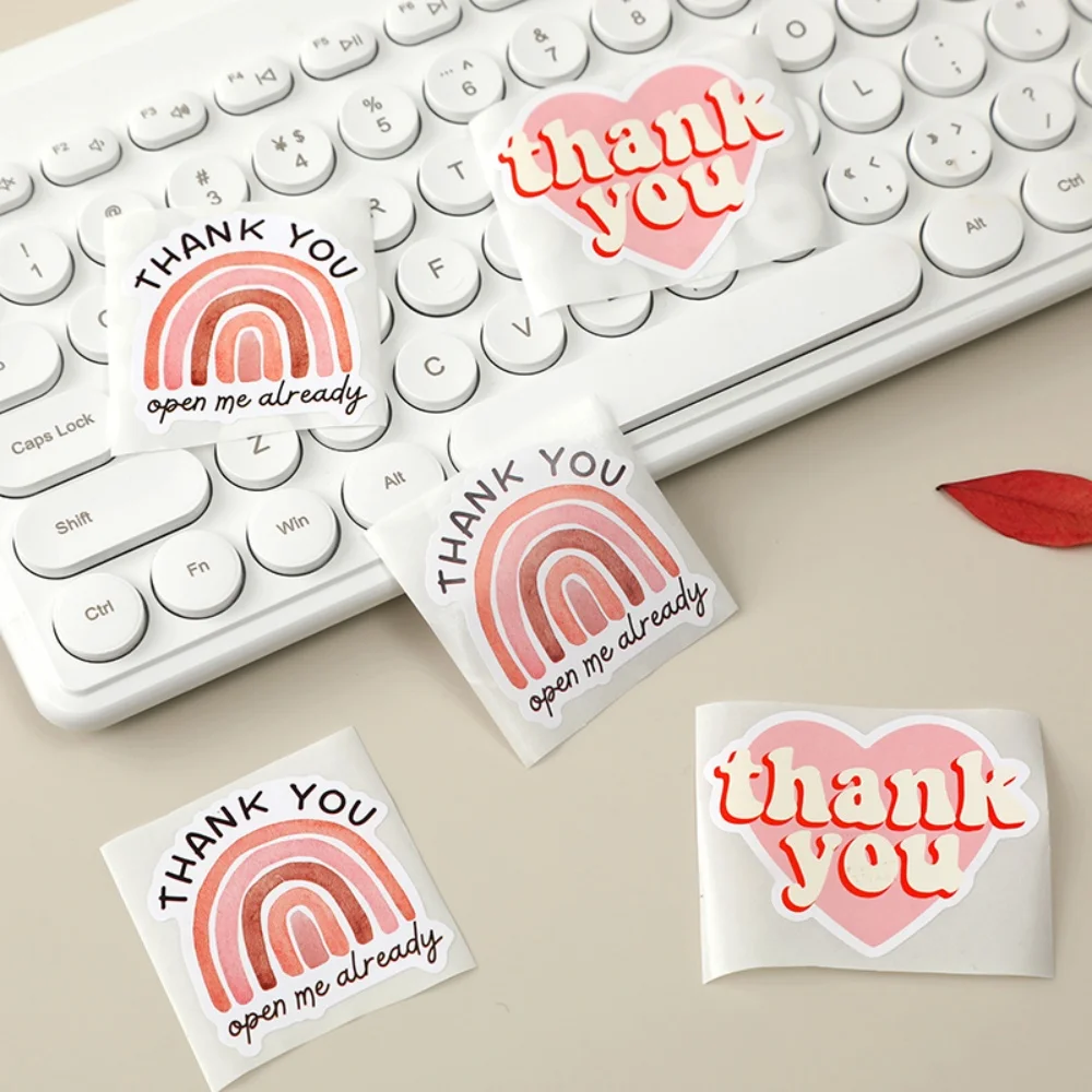 120 ورقة/لفة ملصقات شكرًا لك على شكل خاص، ملصقات تزيين للتغليف لبيع البيع بالتجزئة والبوتيكات والصناديق والمغلفات #5