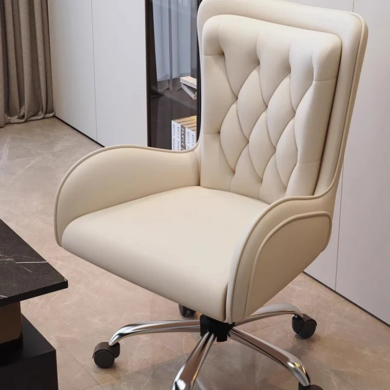 

Backrest Chair Swivel Computer Armchair Recliner Bedroom Pc Room Work Office Footrest Desk Armchairs Wheels Relaxation Design