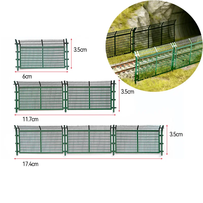 Multiple Sizes Metal Protective Mesh Fence Model DIY Making Train Railway Building Garden Landscape Rail Accessory Diorama 1Pcs