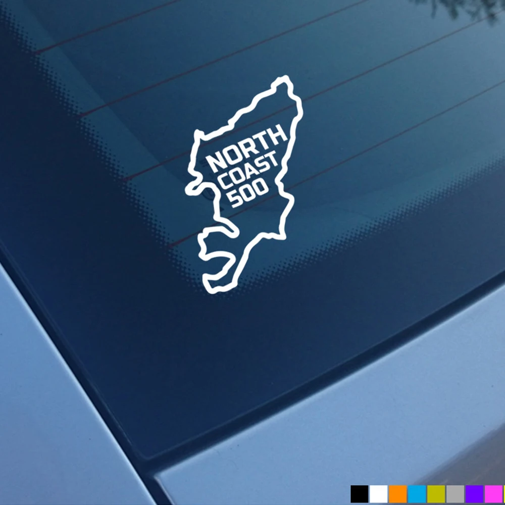 

NC500 NORTH COAST 500 Car Stickers Outline Scotland Decal Vinyl Bumper Window Funny Novelty