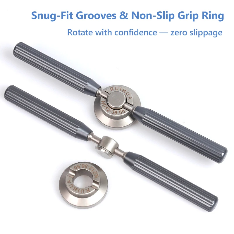 13 unids/set caja de reloj de aleación abridor trasero cubierta ranurada impermeable adecuada para herramienta removedora de relojes Rolex 18,5mm-36,5mm