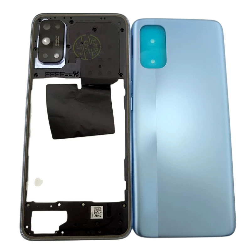 Full Housing Case For OPPO Realme 7 Pro RMX2170 Middle Frame With Side Button+Camera Lens Cover+Battery cover Repair parts