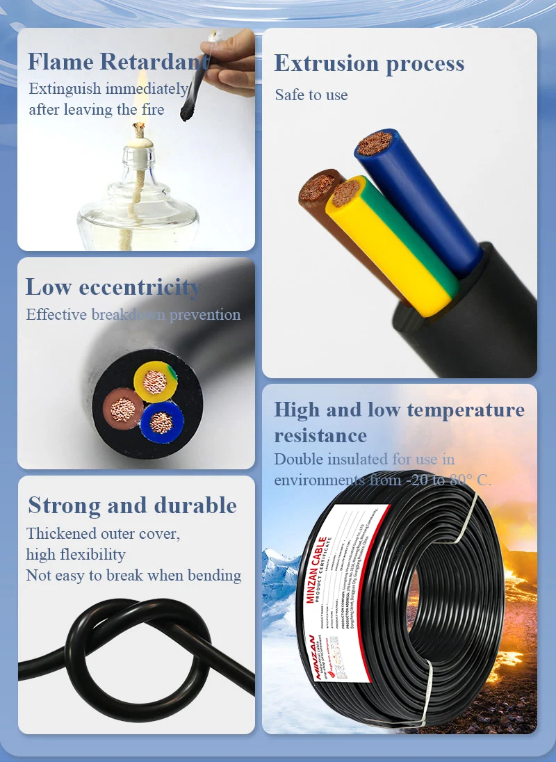 Cable RVV con certificación UL, 0,75 mm2, 1 mm2, 1,5 mm2, Cable RVV aislado de PVC 2 3 4 5 6 7 8 núcleos, Panel de Control de cobre puro, Cable RVV