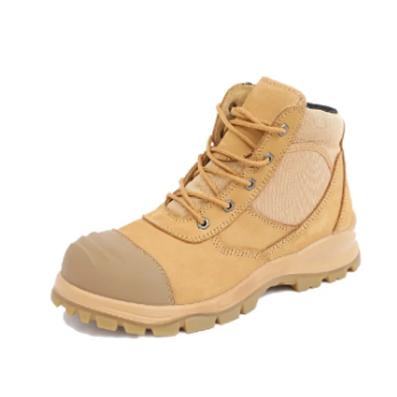 First Layer Cowhide Anti-smashing Anti-piercing Windproof Sand Belt Zipper Miners Labor Insurance Shoes Tooling Martin Boots