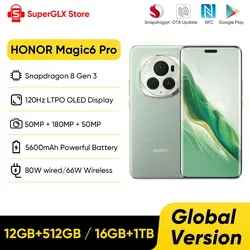 2024 nieuwe Global Versie HONOR Magic6 Pro Snapdragon 8 Gen 3 6.8 ''Quad-Gebogen Zwevend Scherm 180MP Periscoop Tele Foto Camera