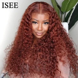 ISEE Water Wave Wear Go Pre Plucked Glueless Wigs Pre Bleached Lace Closure Wigs 6x4 Wear And Go Glueless Human Hair Wig Pre Cut