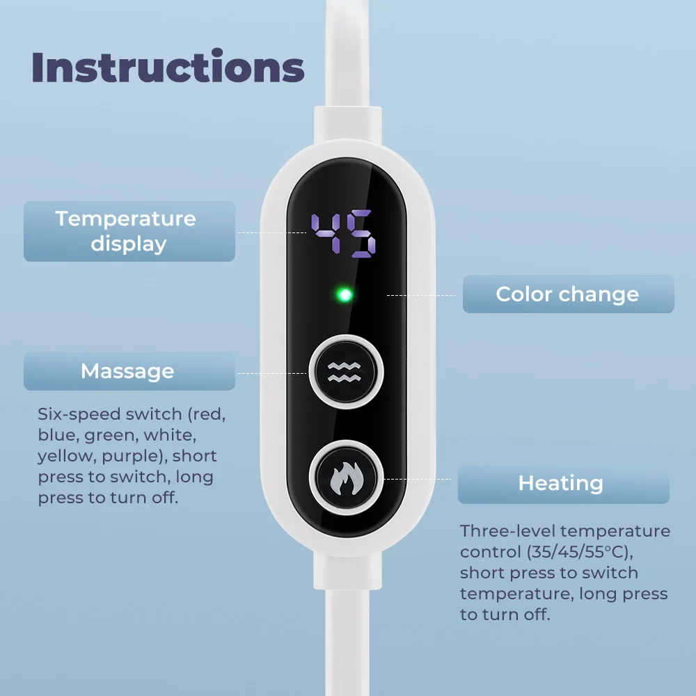 3-level Hot Compress Electric Steam Eye Mask 3D Massage Constant Temperature Smart Shading Warm Compress Pad Sleep Dark Circles - Image 6