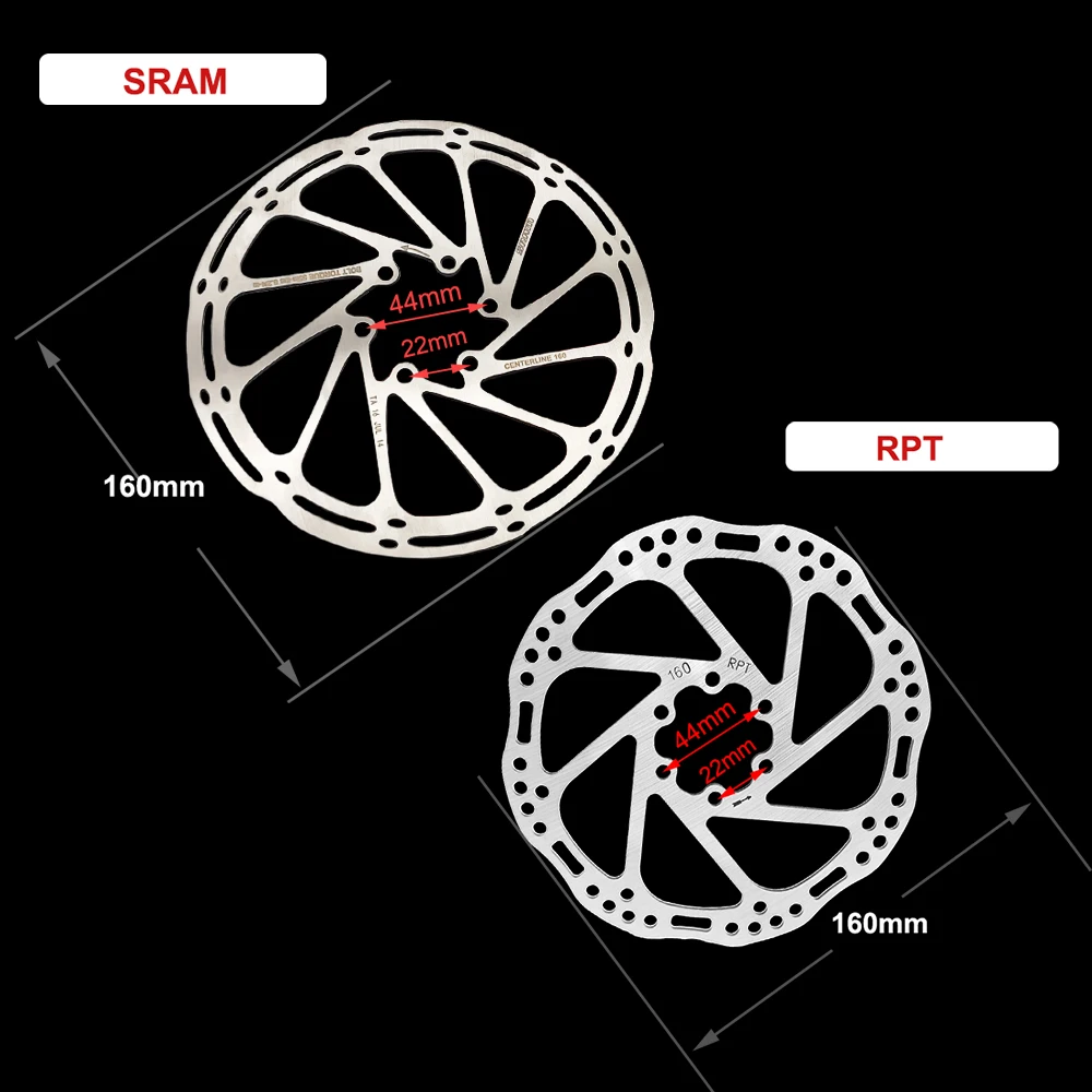 

Disc Brake Rotor 140mm 160mm 180mm 203mm Centerline 6 Bolt Disk For NUTT E-bike Mountain Bike Road Bicycles Scooter