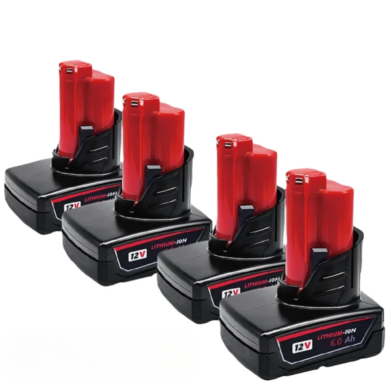 

For M12 12V Milwaukee ，Rechargeable Battery 3Ah/5Ah/6Ah XC Cordless Tools 48-11-2402 48-11-2411 Batteries 48-11-2401