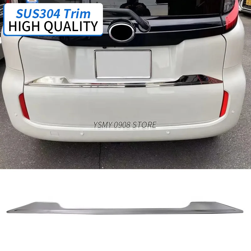 1 PCS Car Chrome Accessories Rear Licence Plate Trim Garnish For Toyota Sienta 2022 2023