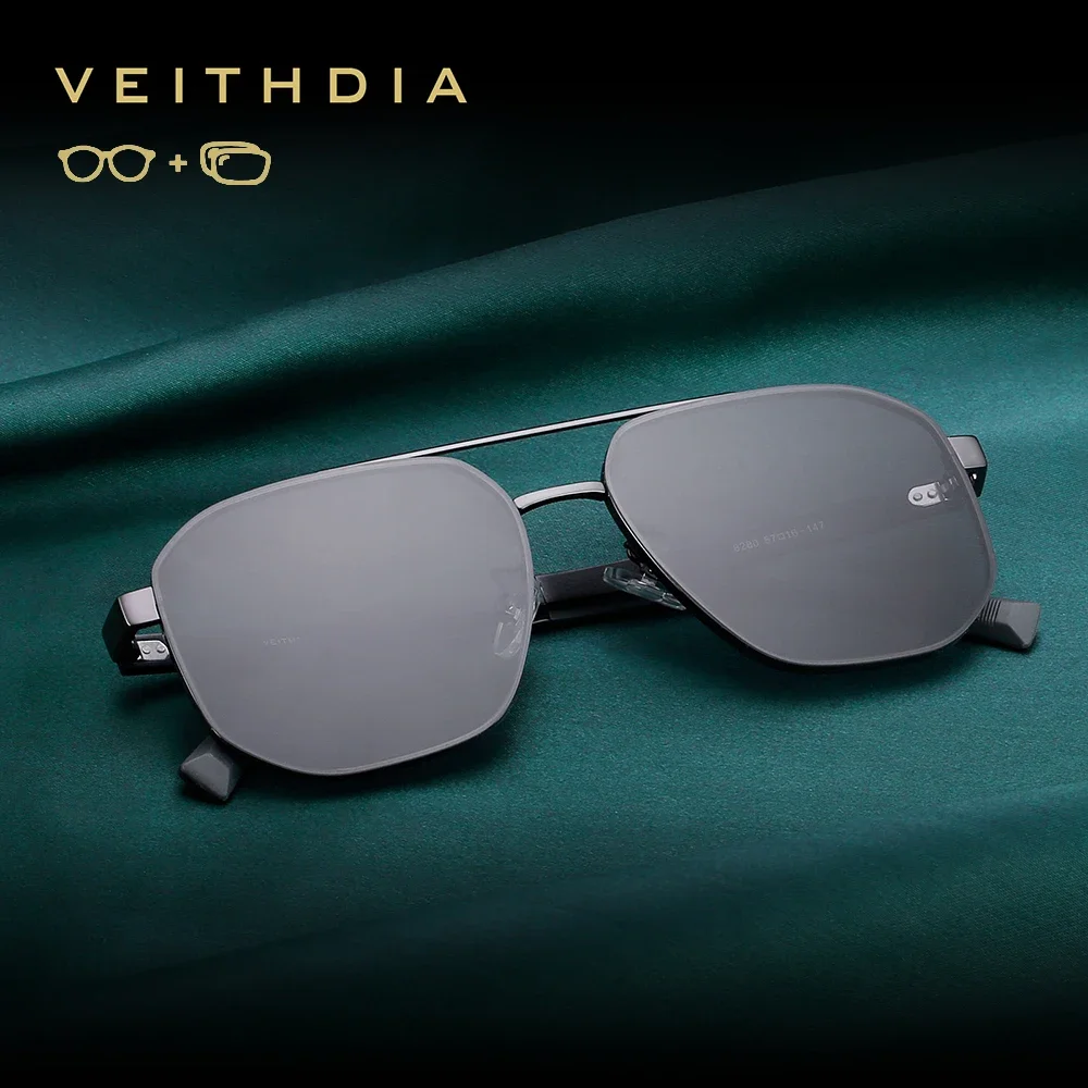 VEITHDIA New Fashion Men‘s Customize Myopia Sunglasses Polarized UV400 Outdoor Driving Prescription Eyeglasses For Women PJ8280