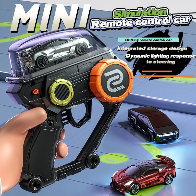 Micro Desktop RC Drift Race Car 2.4G Wireless Remote Control Mini Car Model Built In Dynamic Lights Cool Birthday Holiday Gift