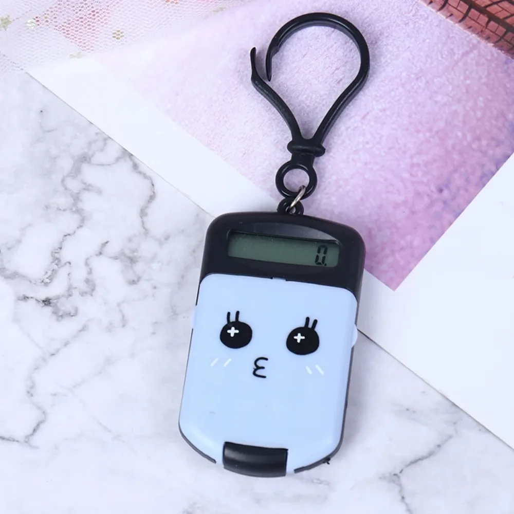 実用的なプラスチックポータブル桁表示ミニペンダント漫画電卓フリップカバーかわいいキーホルダー電卓