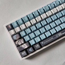 1 Set Ayanami Rei Key Caps PBT Dye Subbed Anime Keycap Cherry Profile Gaming Keycaps For MX Switch Mechanical Keyboard