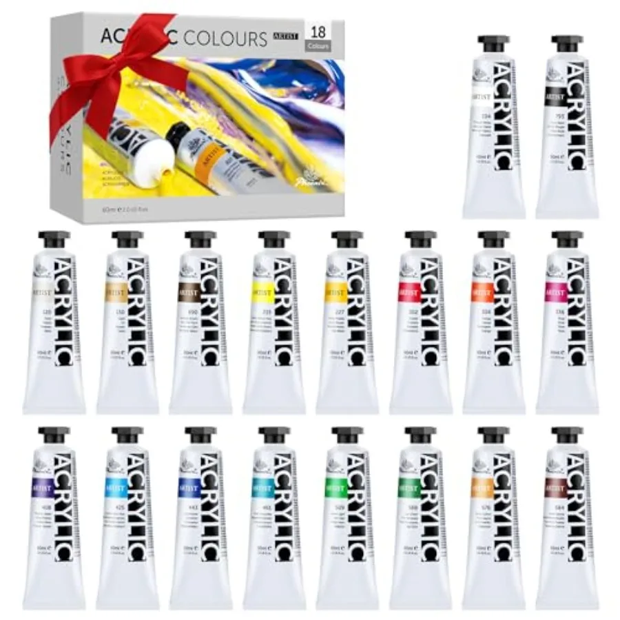 

Heavy Body Acrylic Paint - Oz. Tubes, Slow Drying Speed Paints, Thick Art Paints for Adults, Artists, Professionals