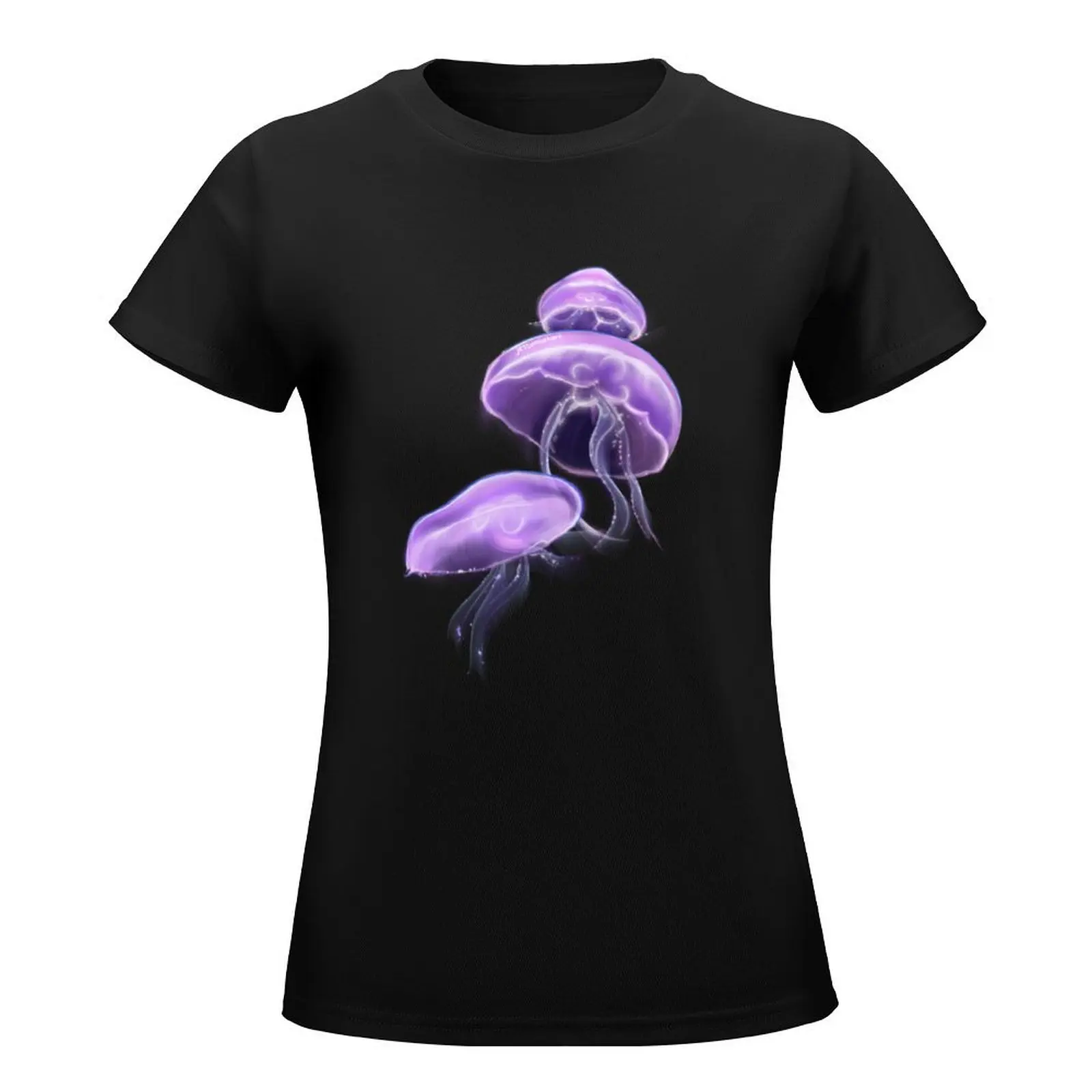 Purple Jellyfish T-Shirt anime clothes summer tops funny graphics t-shirts for Women graphic tees