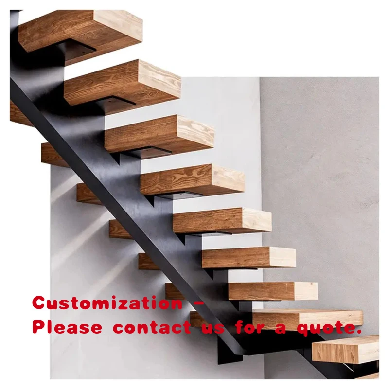 

custom.Luxury Custom Home Mono Straight Stiarcase Reinforced Steel Square Stringer Stiarcase Elegant Minimal Mono Straight Stiar