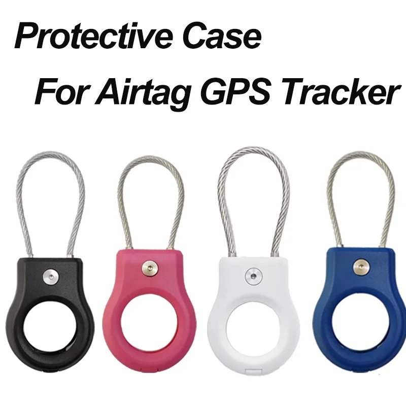 

Waterproof Cover For Apple AirTag Keychain Holder With Steel Cable Anti-Lost Tracker Accessory For Luggage Backpack Air tag Case