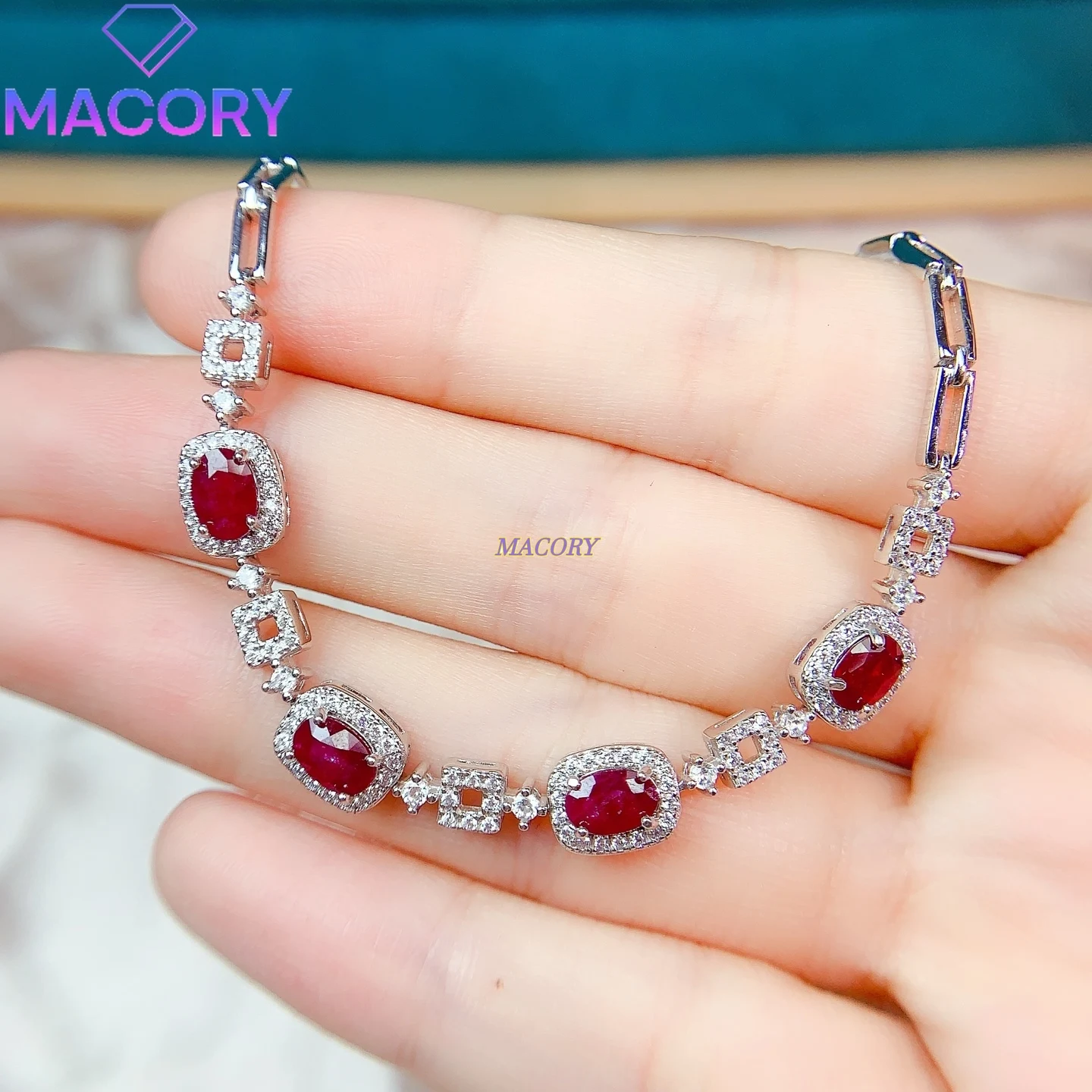 سوار روبي طبيعي جديد للنساء، كلاسيكي من الفضة الإسترليني عيار 925، جودة عالية، يظهر الأناقة، هدية مهرجان عصرية.