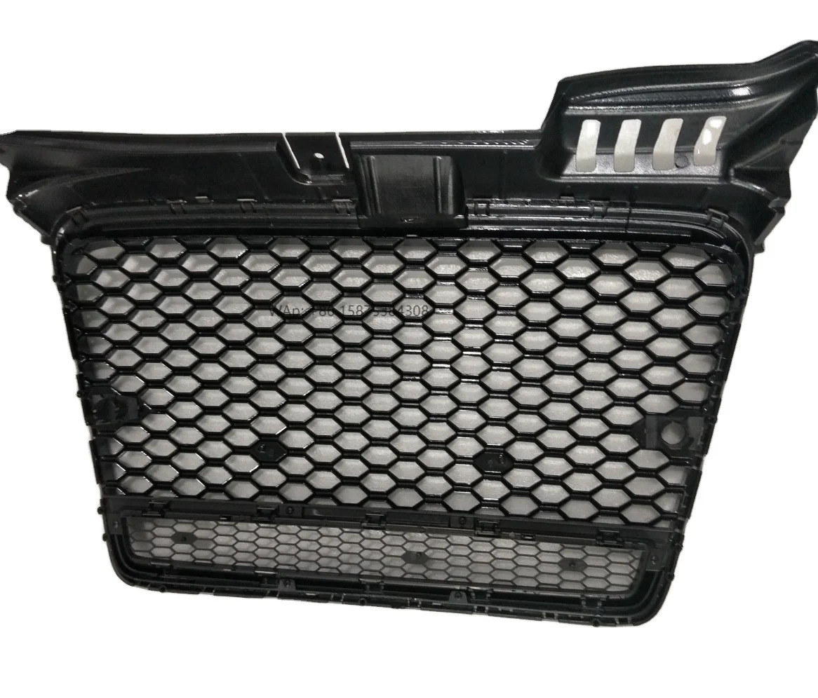 

Glossy Black Radiator Bumper Virginmaterial Grill Genuine Sport Back RS4 LOOK GRILLE 2004-2007FRONT GRILLE