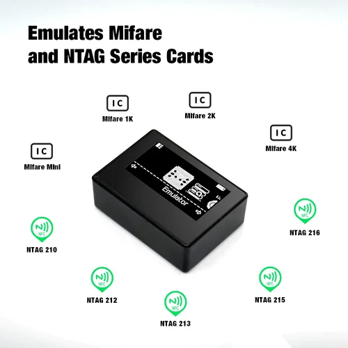 Imagen 2 del producto Emulador inteligente NFC para AMB iNFC OLED HD, accesorio emulador inteligente para Switch/Switch2, sistema de estilo de píxel Simple IC/NTAG