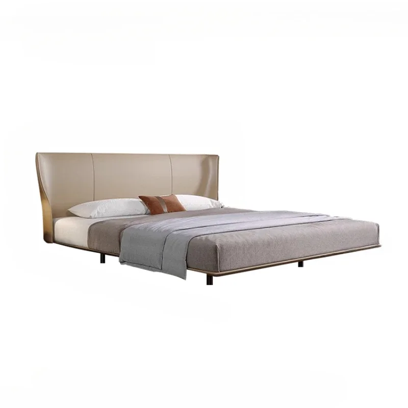 Elegant Modern Bed Frame Double Tall Headboard Bedroom King Queen Bed Frame Full Size Storage Mobili Per La Casa Home Furniture