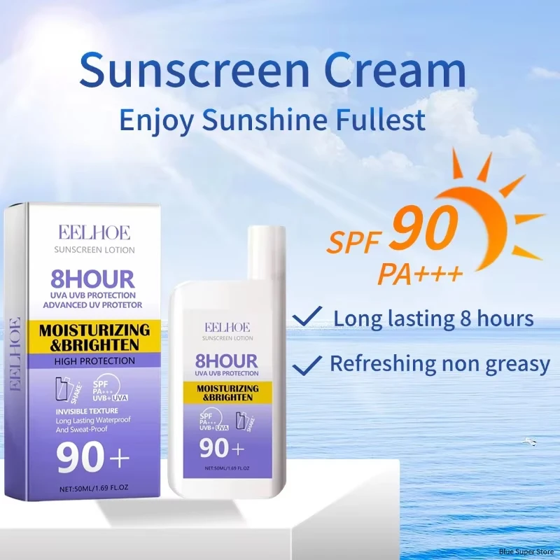 Sunscreen Cream Spf 90+ UV Protective Sunburn Repairing Cream Sun Block Isolation Lotion Moisturizing Oil-Control Face Body Care
