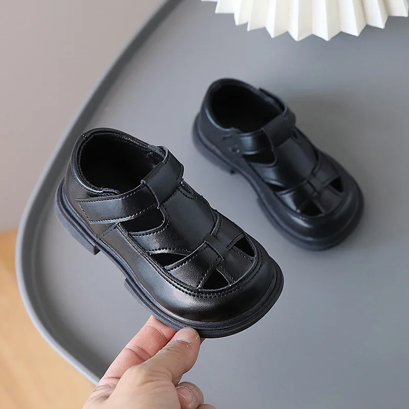 Children Sandals Toes Capped Breathable Kids Beach Shoes Versatile 2026 Summer New Boys Girls Casual Roman Shoes Soft Sole