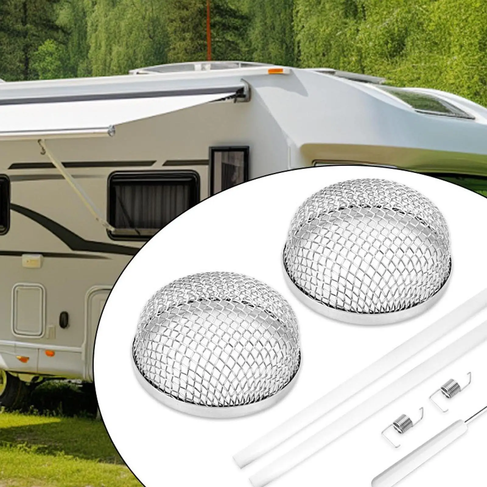 

Stainless Steel RV Furnace Vent Bug Cover Mesh Ventilation Accessory for Portable Car Heater and Room Heater