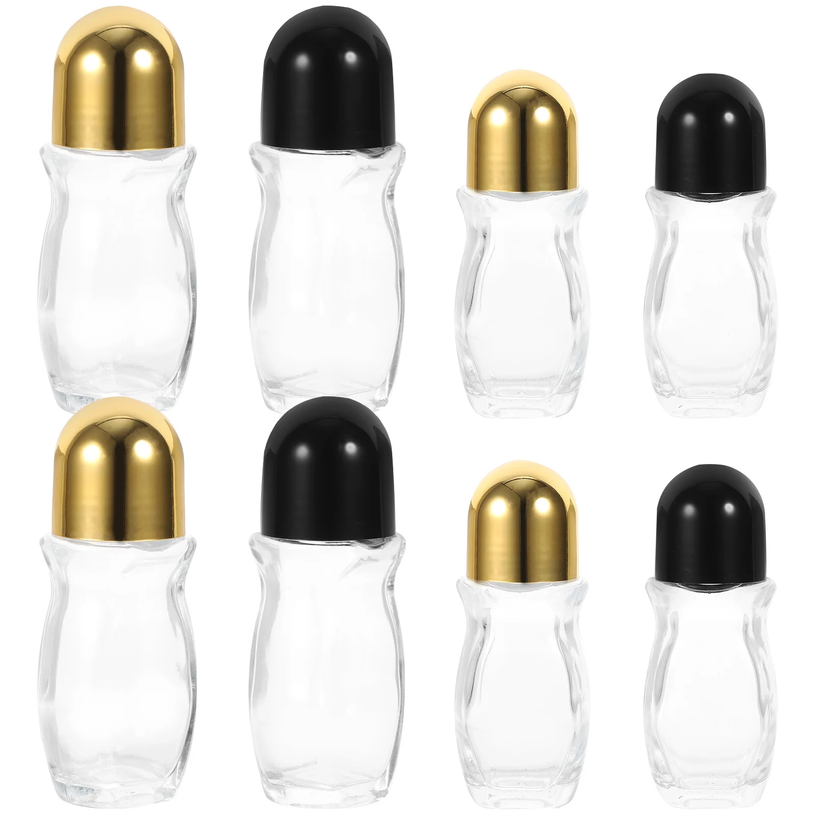 

8Pcs 30ml 50ml Glass Roll-on Bottles Essential Oil Containers Travel Size Durable Lid Stops Volatilization Roller Bottles