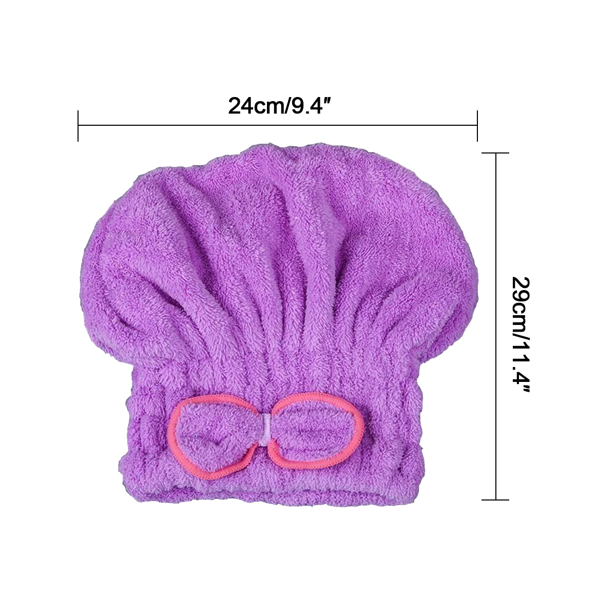 Newest 4 Colors Microfiber Solid Quickly Dry Hair Hat Hair Turban Women Head Wrap Hat Thickened Absorbent Dry Hair Cap