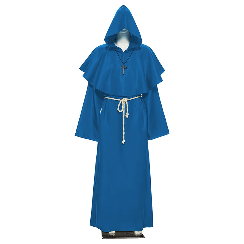 Medieval Monk Wizard Priest Costume loween Ladies Ethnic Stage Performance Clothing Unbranded Cusizable Size