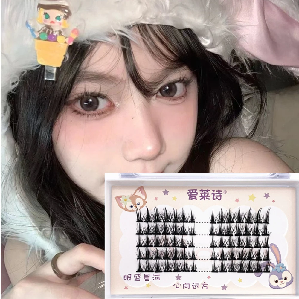 

3/5 Rows Little Devil False Eyelashes Natural Segmented Thick Dense Curled Fake Eyelash Individual Cluster Lashes Cosplay Makeup