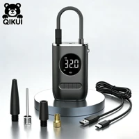 QIKUI 1 Set Bomba de Aire para Auto Portátil Inalámbrica Mini Autopropulsada 150PSI Bomba Eléctrica para Neumáticos con Pantalla Digital y Carga