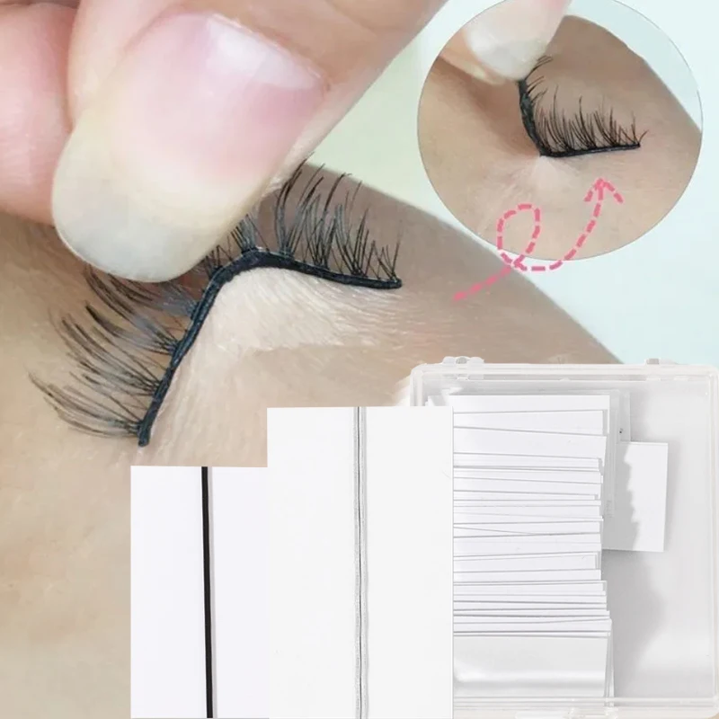 Transparenter schwarzer, wiederverwendbarer, selbstklebender, kleberfreier Wimpernkleberstreifen, falsche Wimpern, Make-up-Werkzeug, kein Kleber, Wimpern, hypoallergen