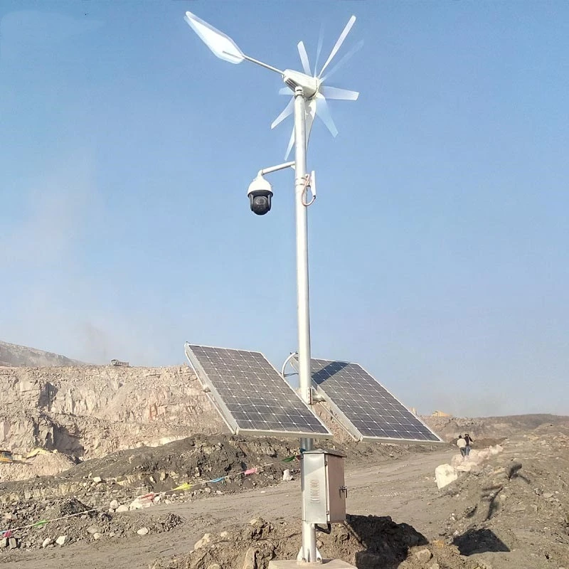 Solar monitoring cameras DC power supply, wind-solar hybrid wind turbines