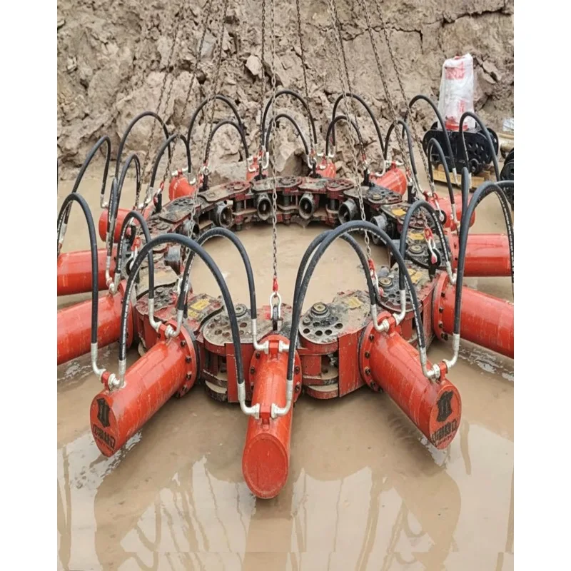 Square Hydraulic Concrete Pile Breaker & Cutter for 20T+ Excavators Motor Gearbox 300KN Thrust 550-650mm Cut Pile Diameter 1.4T