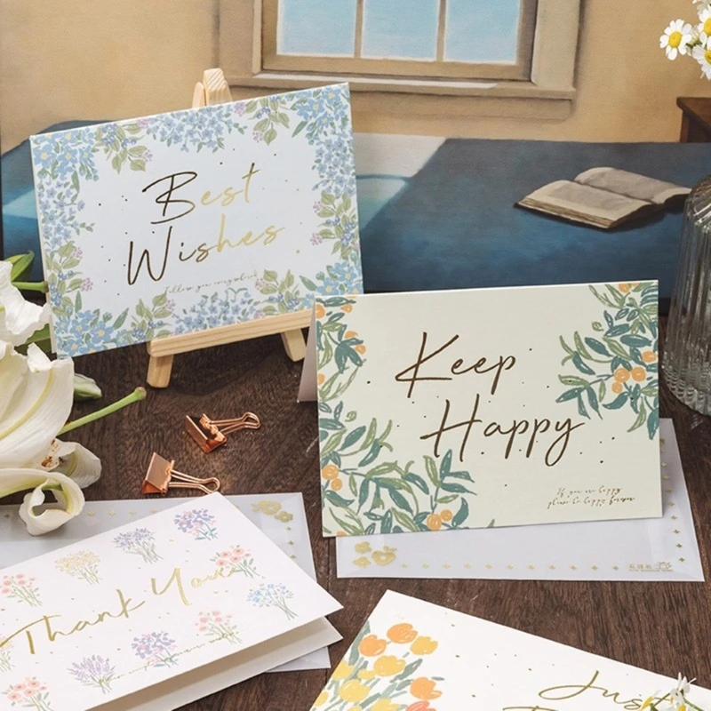 50JC Wedding Money Gift Package Envelopes Card Unique Flower Greeting Cards Letter Paper Envelopes Wedding Invitation Card