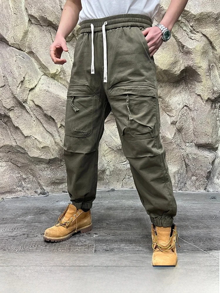 

Мужские повседневные брюки American Style из плотного хлопкового канваса, прямого кроя, с карманами, весна 2025