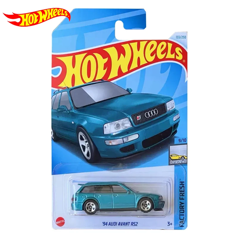 Hot Wheels-Jouet de voiture Audi Avant RS2 pour garçon, modèle en alliage moulé sous pression, collection d\'usine fraîche, cadeau d\'anniversaire,