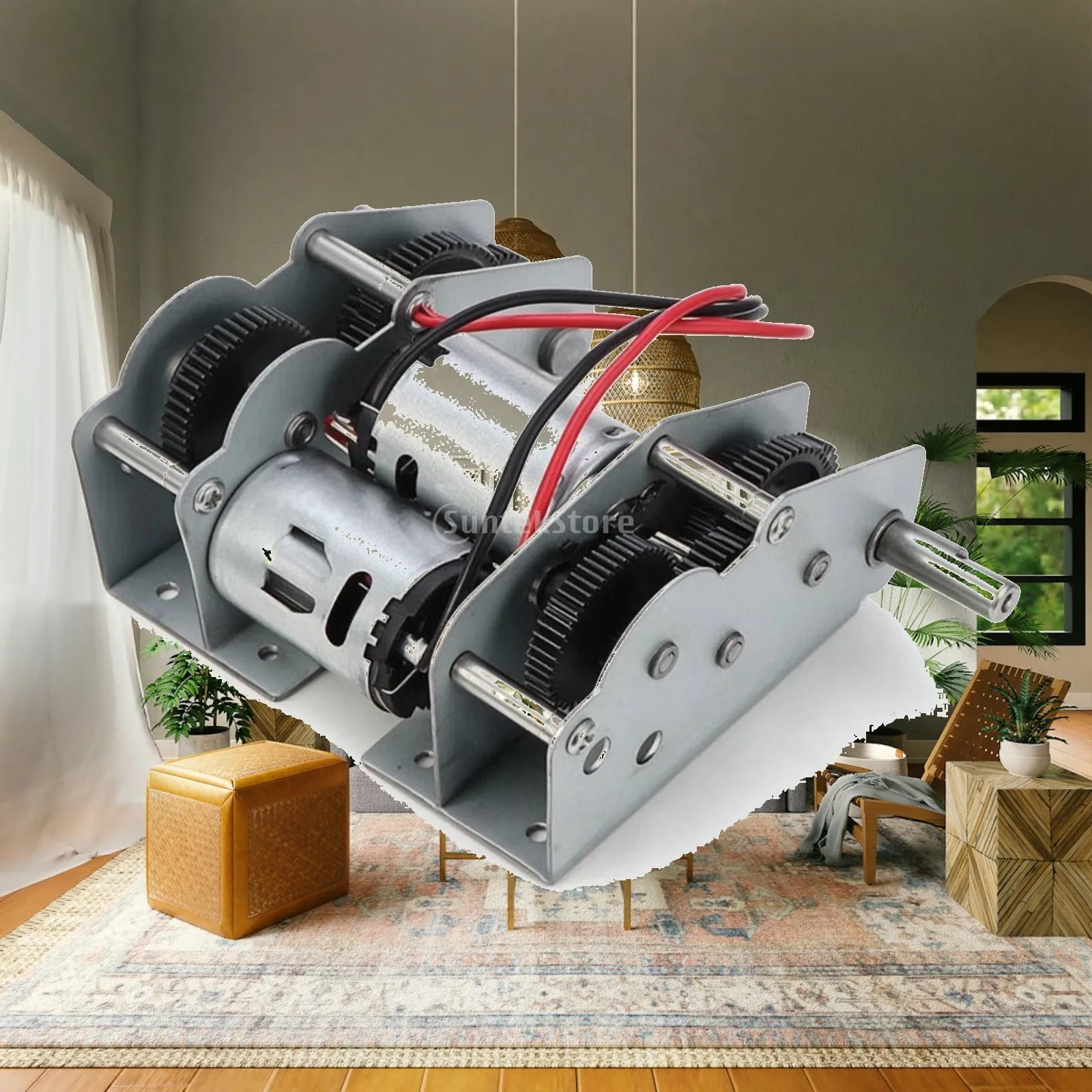 Electric Motor Gearbox for RC Tank Model Metal Gear Drive WPL Chassis Part