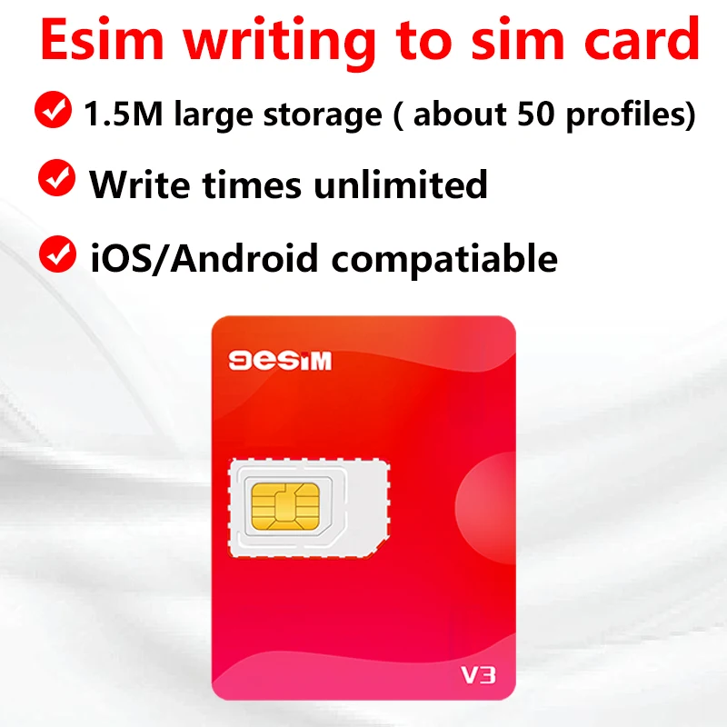 9esim V3 esim to sim card adapter for android 、iphone 15 16 pro max 14，removable euicc esim.me physical converter 5ber estk me