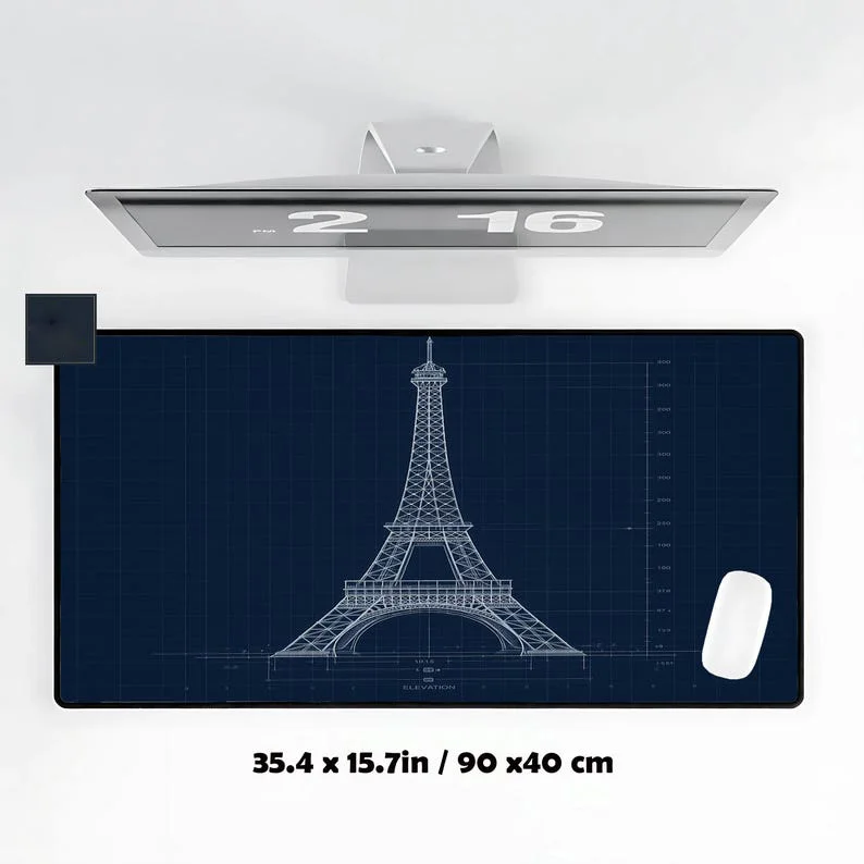 

Eiffel Tower Desk Mat,XXL Cute Kawaii Desktop Decoration, Artistic Style Desk Mat, Anime Desk Mats, Perfect Gift for Friends XL